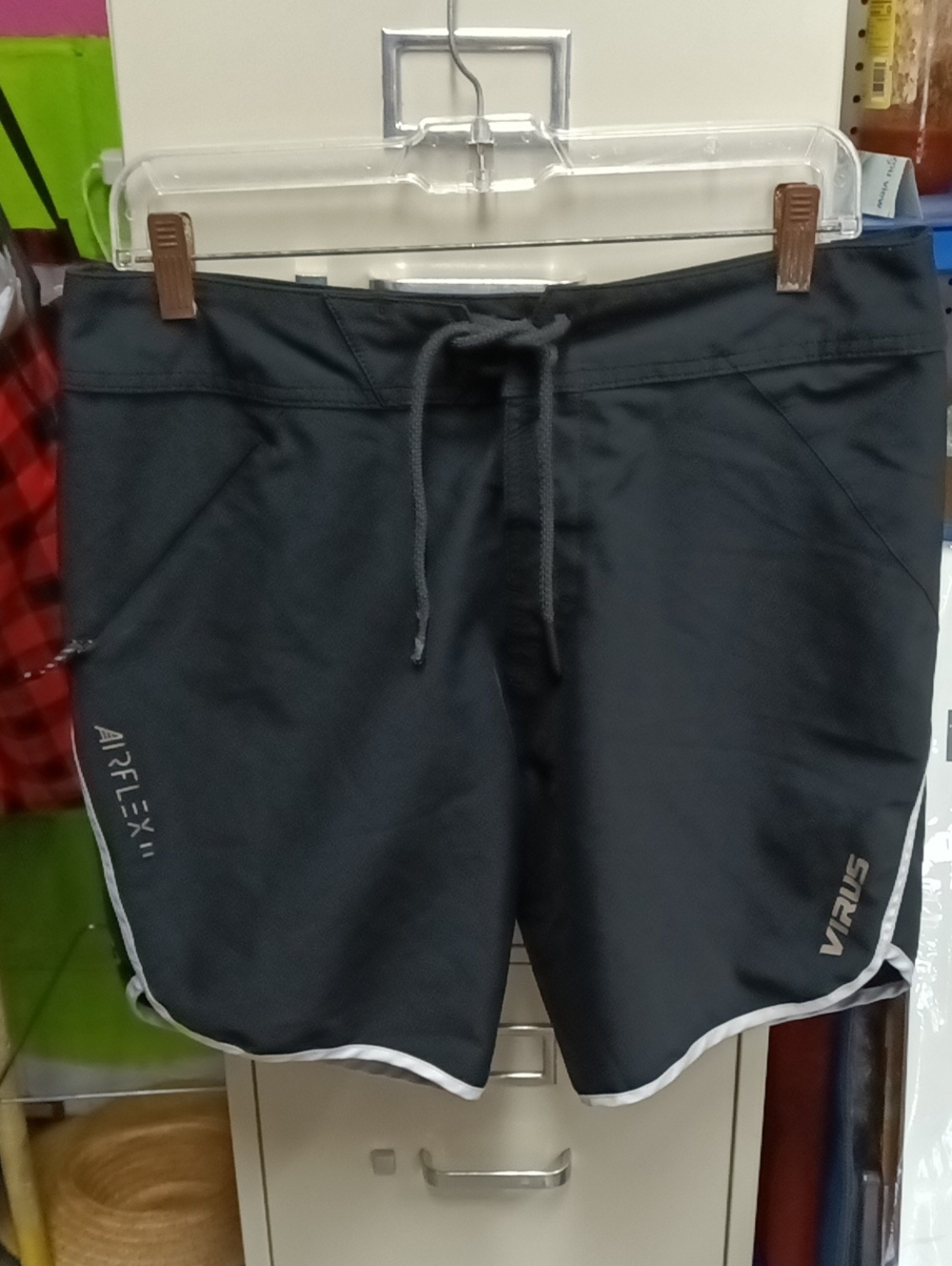 Virus Black Performance Shorts with White Trim
